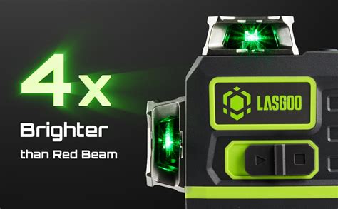 Lasgoo Laser Level Self Leveling X Green Cross Line Laser Tool For