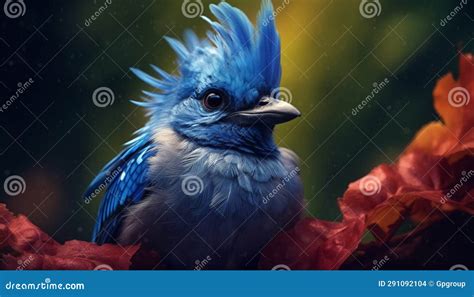 Bird Perching On Branch Feathers Vibrant Eyes Focused Nature Beauty