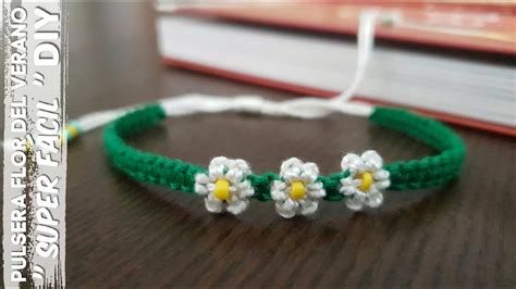 DIY PULSERAS FLOR EN MACRAME COMO HACER PULSERA DE HILO SUPER FÁCIL