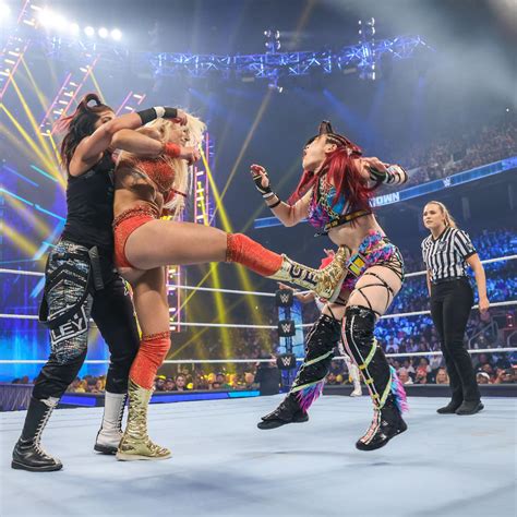 Iyo Sky And Bayley Vs Charlotte Flair Friday Night Smackdown August 18 2023 Wwe Photo