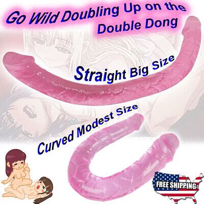 Double Ended Dildo Sex Toy Realistic Penis Anal Plug Jelly Dong Adult