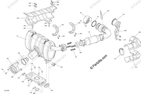 Can Am Side By Side Oem Parts Diagram For Exhaust System All