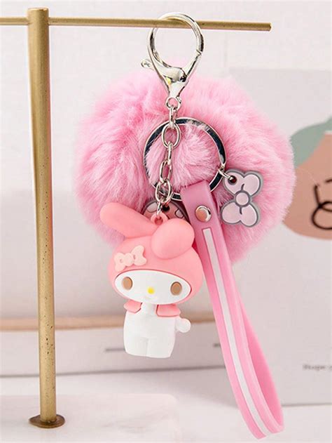 Christmas Decoration 1pc Cute Hello Kitty Kuromi My Melody Plush Doll Keychains Kitty Cat Kawaii