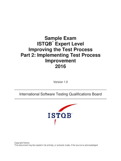 PDF Sample Exam ISTQB S Swiss Testing Board Part 2