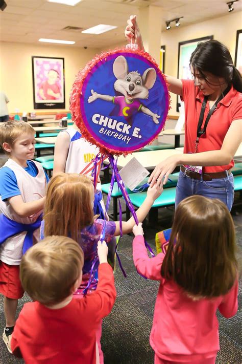 Pulling The Strings On A Chuck E Cheese Birthday Pinata Chuck E Cheese Birthday Chuck E