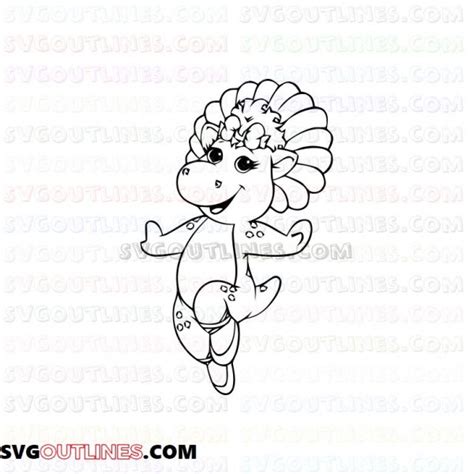 Baby Bop Barney Outline Svg Dxf Eps Pdf Png