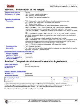 Dexpan Msds Spanish Pdf