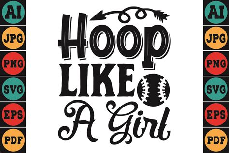 Hoop Like A Girl Graphic By Creative Studio 55 · Creative Fabrica