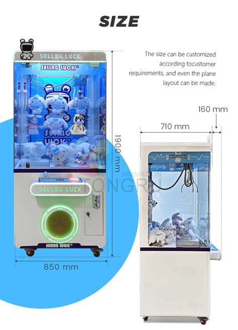 Amusement Crane Game Machine Coin Operated Transparent Claw Machine