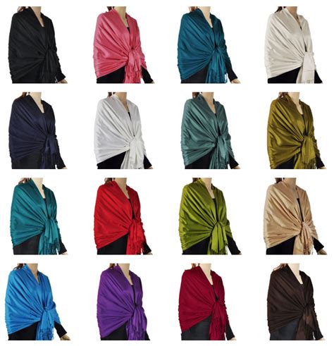 Satin Solid Pashmina Dozen Wholesale Scarves City