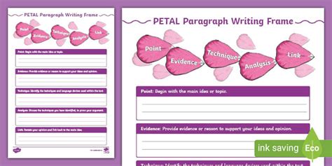 Petal Paragraph Display Poster Teacher Made Twinkl Off