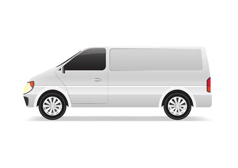 Premium Vector | Realistic business cargo white van