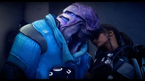 Mass Effect Andromeda Jaal Romance Meeting Jaals Mom First Kiss Youtube