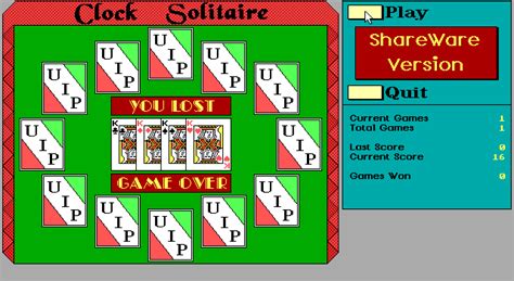 Clock Solitaire | 🕹️Play Clock Solitaire Online | DOS game in browser