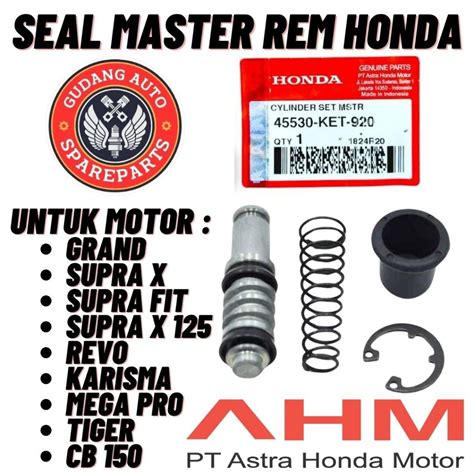 Jual ORIGINAL AHM Seal Sil Master Rem Depan Honda Supra X Supra Fit