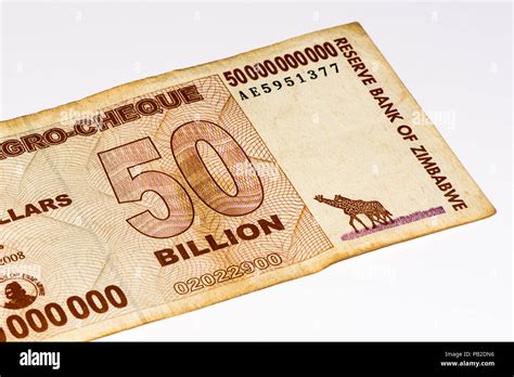 50000000000 Fifty Billion Zimbabwe Dollars Bank Note One Of Manny