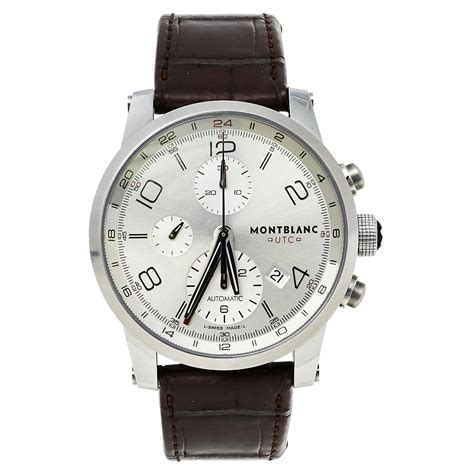 Montblanc Stainless Steel Time Walker Chronograph For Sale At 1stDibs