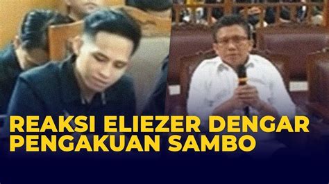 Eliezer Gelengkan Kepala Dengar Kesaksian Sambo Soal Perintah Tembak