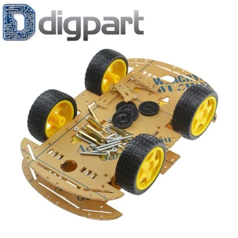 Jual Smart Car Chassis 4wd Diy Robot Kit Rangka Mobil Pintar Arduino Di Lapak Digpart Bukalapak