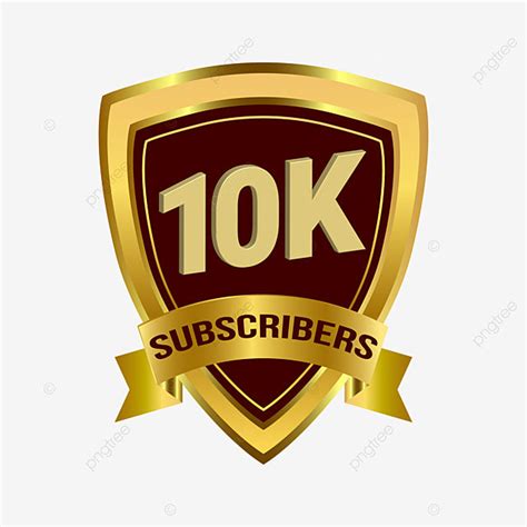 10k Subscribers Vector Design Images 10k Youtube Subscribers Badge