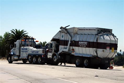 Panoroma Towing Service Big Rig Tow Truck With Burrtec Waste Industries