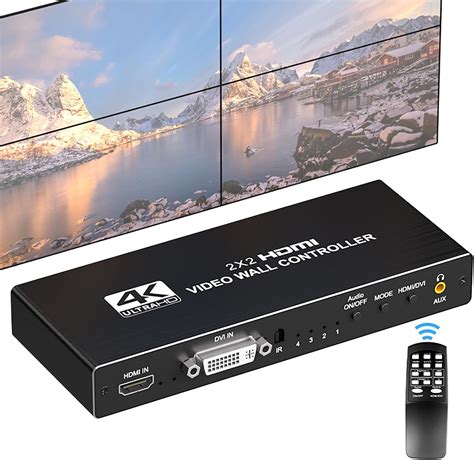 Video Wall Controller 2x2 4k Hdmi Tv Video Wall Processor