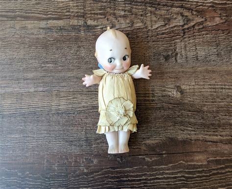 Antique Signed Rose O Neill Kewpie Doll With Blue Wings Etsy