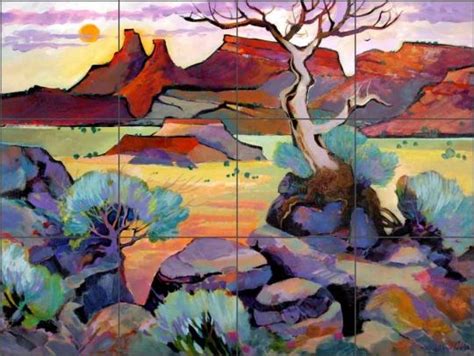 Ghost Ranch By Warren Cullar Ceramic Tile Mural Wc162