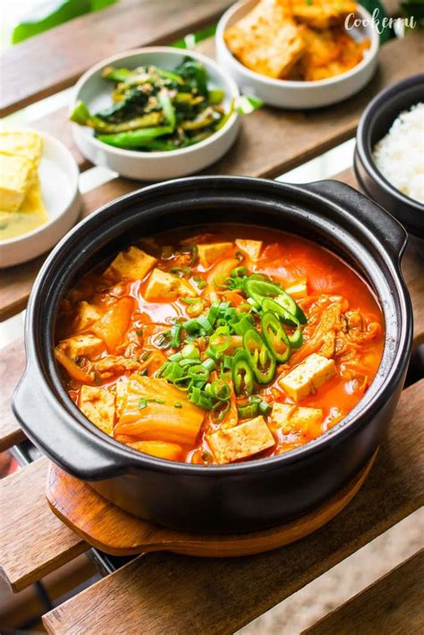 Easy Kimchi Jjigae Kimchi Stew Cookerru Recipe Stew Recipes