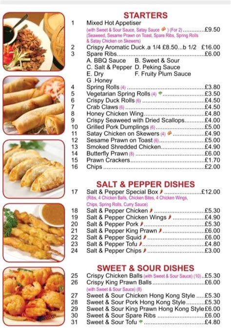 Golden Sun Chinese Takeaway Worcesters Full Menu Online