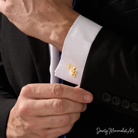 Personalized Gold Initial Cufflinks | Custom Groomsmen and Wedding Gift – Dreamy Custom