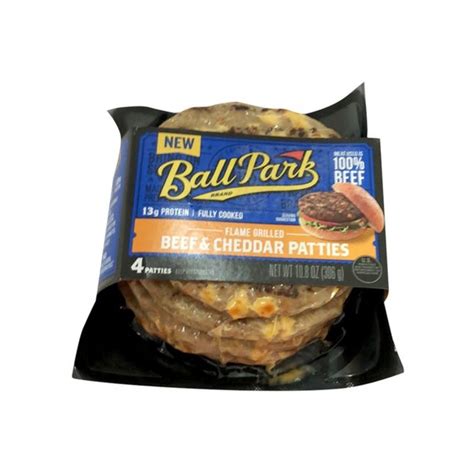 Ball Park Flame Grilled Beef And Cheddar Patties 108 Oz From Kroger