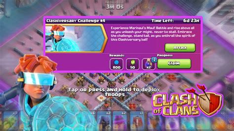 Clashiversary Challenge 4 Easy 3 Stars CLASH OF CLANS YouTube