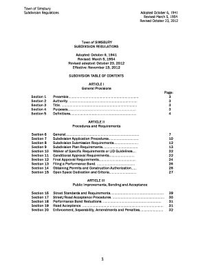 Fillable Online Simsbury Ct Revised Sims Subdiv Regs Final Doc