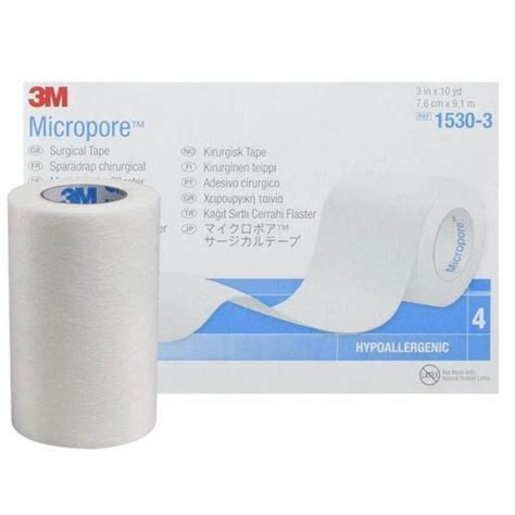 3M Micropore Paper Tape 1530 3 Inch 4 Roll Pack