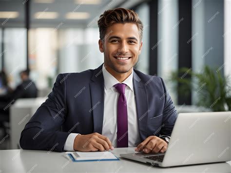 premium ai image confident happy young business man bank manager