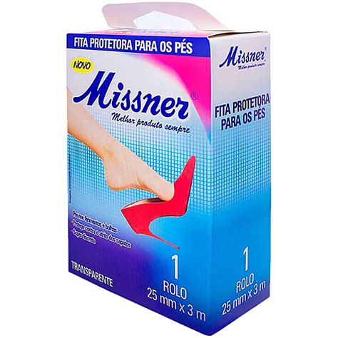 Fita Protetora Para Os Pes - Fita Protetora para os Pés Missner 25mm x 3m - Unidade - Extrafarma