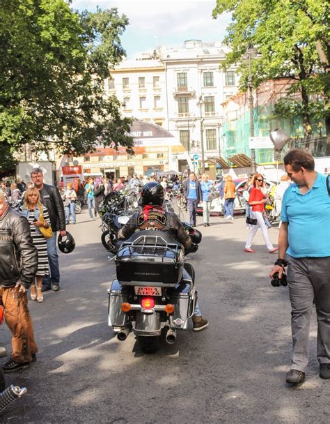 A Motorcycle Coming Through The Crowd Editorial Photography Image Of