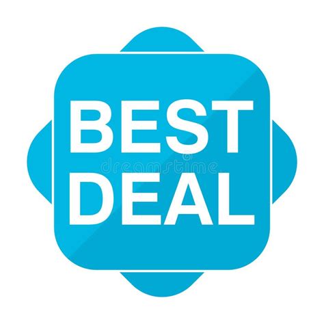 Blue Square Icon Best Deal Stock Illustration Illustration Of Offer