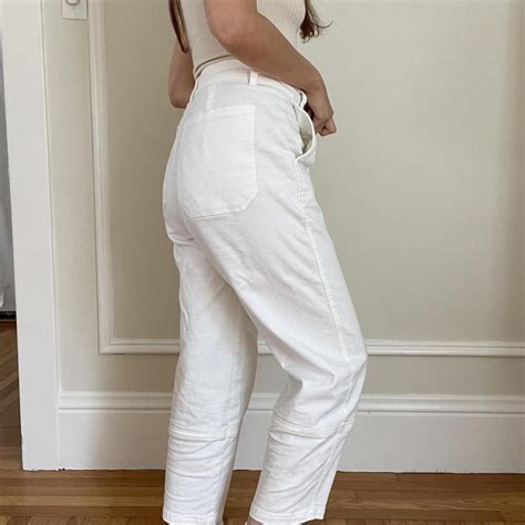 Everlane Utility Barrel Pant In Bone White Size Depop