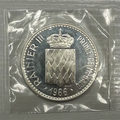 Monaco Francs Charles Iii Essai En Argent Dans Son Sachet