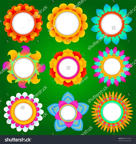 Spring Flower Design Badges Background Vector Stock Vector (Royalty ...