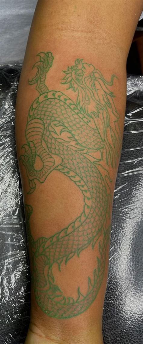 Green Dragon Tattoo Design