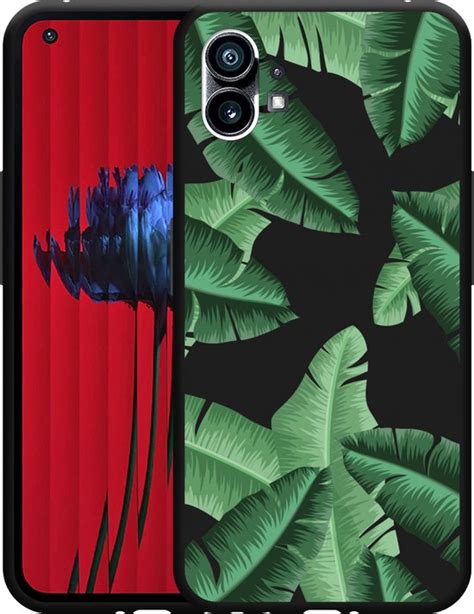 Hoesje Geschikt Voor Nothing Phone Zwart Palm Leaves Bol