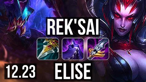 Rek Sai Vs Elise Jng M Mastery Solo Kills Legendary Kr