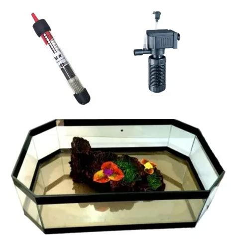 Aquario Para Tartaruga Tigre - Aquário Terrario Ilha Enfeite P/ Tartaruga Tigre Dagua 24 L ...