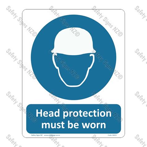 Cyo Ma51 Head Protection Must Be Worn Sign Safety Signs