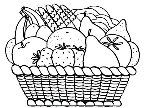 Fruit Basket Coloring Pages at GetDrawings.com | Free for personal use Fruit Basket Coloring ...