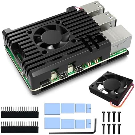 Miuzei Aluminium Geh Use F R Raspberry Pi Mit L Fter K Hlung Metal