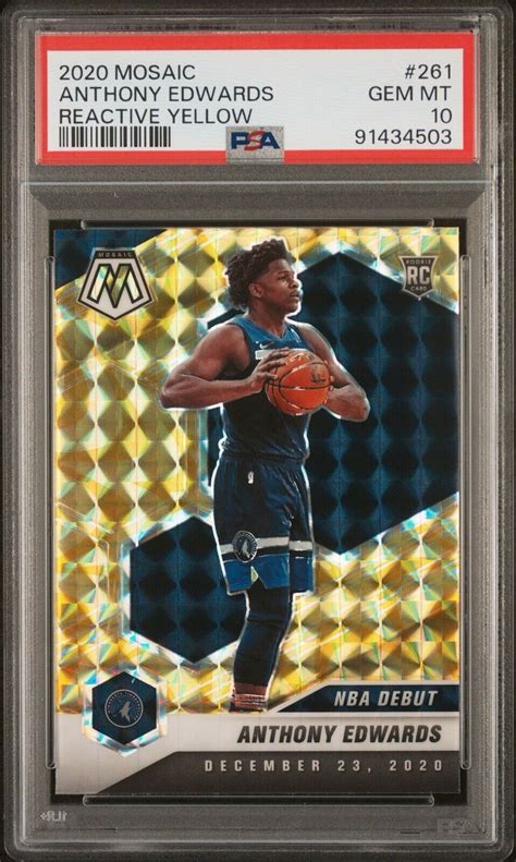 Anthony Edwards 2020 Mosaic 261 NBA Debut Reactive Yellow Price